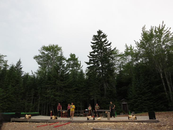 Wood Sawing, Timber Tina's Great Maine Lumberjack Show, Trenton, Maine, July 4, 2013