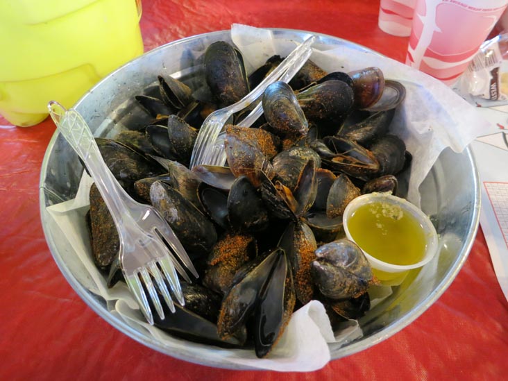 Smoked Mussels, Trenton Lobster Pound & Real Pit BBQ, 324 Bar Harbor Road, Trenton, Maine, July 2, 2013