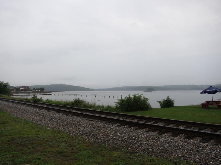 Sheepscot River and Train Tracks Behind Red's Eats, Water Street, Wiscasset, Maine, July 1, 2013