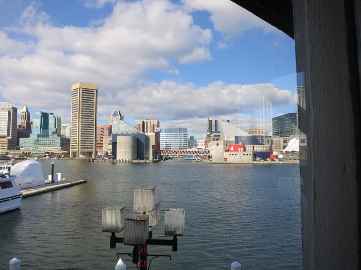 View of Inner Harbor From Rusty Scupper, 402 Key Highway, Baltimore, Maryland, January 18, 2016