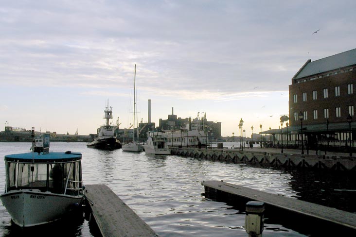 Baltimore Harbor From Thames Street, Fells Point, Baltimore, Maryland