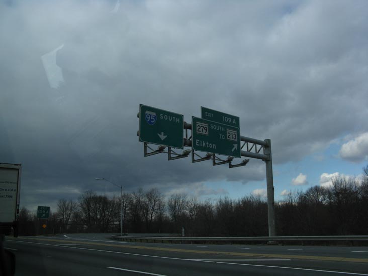 Interstate 95 in Maryland at Exit 109A, Cecil County, Maryland, December 28, 2009