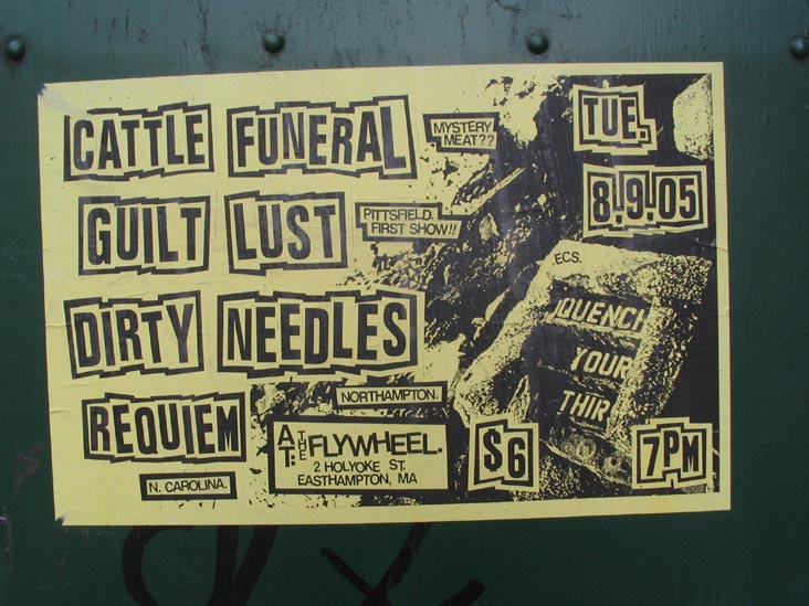 Punk Rock Show Flier, North Street, Pittsfield, Massachusetts