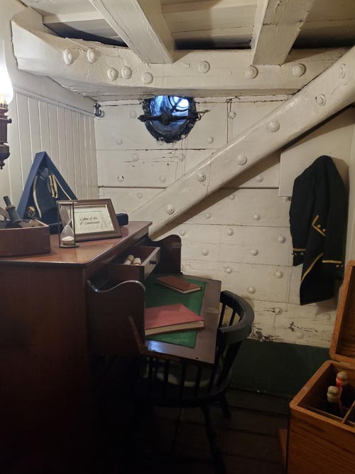 Cabin of the 4th Lieutenant, USS Constitution, Charlestown, Boston, Massachusetts, January 15, 2023
