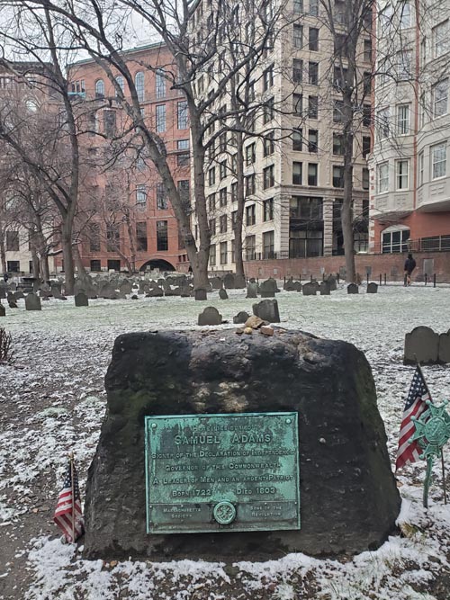 Samuel Adams Marker, Granary Burying Ground, Freedom Trail, Boston, Massachusetts, January 15, 2023