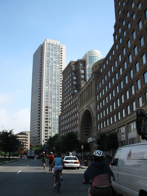 Atlantic Avenue Along Rose Fitzgerald Kennedy Greenway, Waterfront/Seaport District Bike Tour, Downtown Boston, Boston, Massachusetts