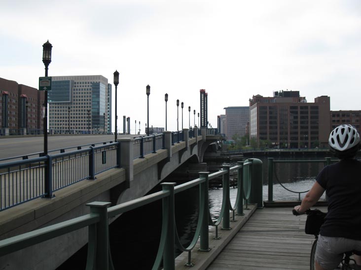 Evelyn Moakley Bridge, Waterfront/Seaport District Bike Tour, Boston, Massachusetts