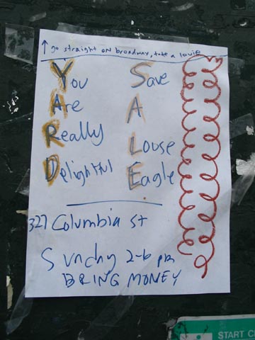 Yard Sale Sign, Cambridge, Massachusetts