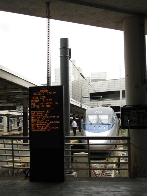 Amtrak Train 2259, Track 8, South Station, Atlantic Avenue and Summer Street, Boston, Massachusetts