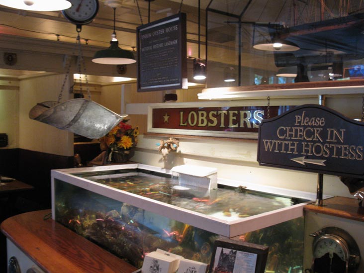 Lobster Tank, Union Oyster House, 41 Union Street, Boston, Massachusetts, October 2, 2011
