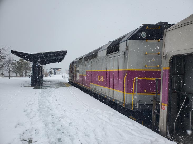 MBTA Newburyport/Rockport Line Train, Salem, Massachusetts, January 16, 2023