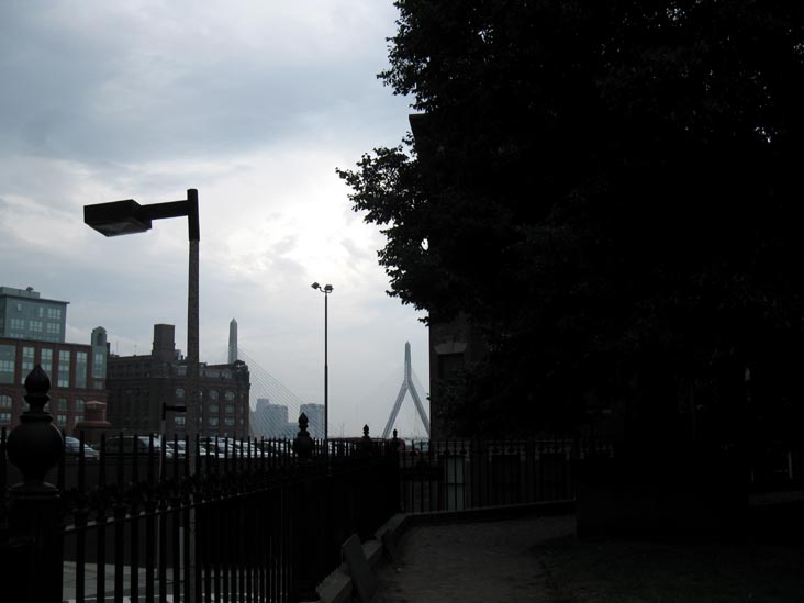 Leonard P. Zakim Bunker Hill Memorial Bridge From Copp's Hill Burying Ground, North End, Boston, Massachusetts, July 24, 2010
