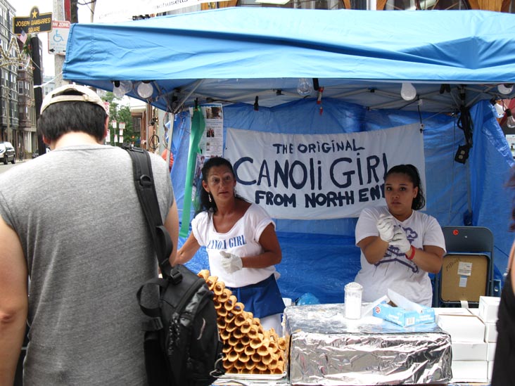 The Original Canoli Girl From North End, St. Joseph Feast, Hanover Street, North End, Boston, Massachusetts, July 24, 2010