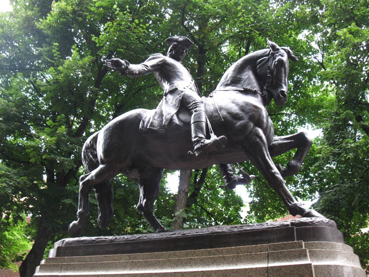 Paul Revere Statue, Paul Revere Mall, North End, Boston, Massachusetts