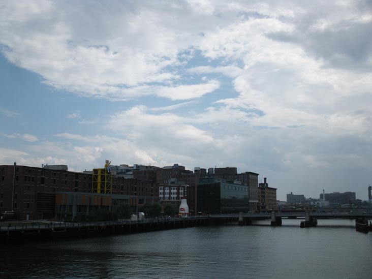 View South Down Fort Point Channel Toward Congress Street From Evelyn Moakley Bridge, Seaport Boulevard Over Fort Point Channel, South Boston, Boston, Massachusetts