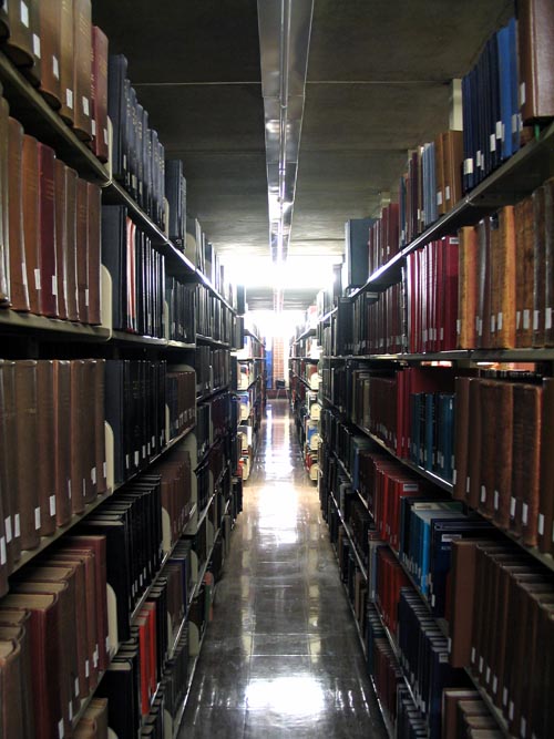 Stacks, Floor 23, W.E.B. Du Bois Library, University of Massachusetts, Amherst, Massachusetts