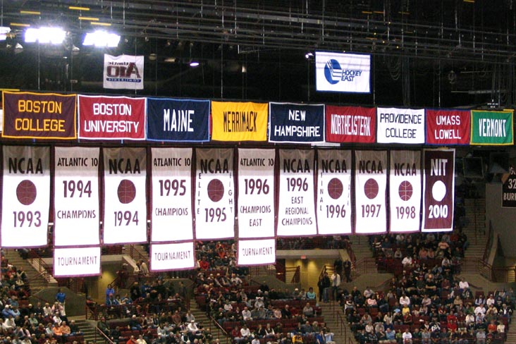 Banners, Mullins Center, University of Massachusetts, Amherst, Massachusetts