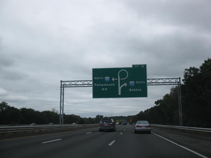 Southbound Interstate 95 Near Interstate 93 Interchange, Massachusetts, October 1, 2011