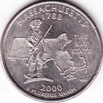 United States Mint 50 State Quarters Program Massachusetts Quarter