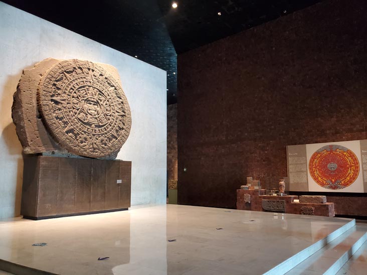 Aztec Sun Stone, Mexica Hall, Museo Nacional de Antropologí­a/National Museum of Anthropology, Mexico City/Ciudad de México, Mexico, August 17, 2021