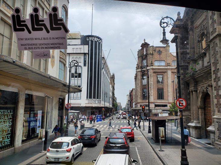 Calle de Venustiano Carranza, Centro Histórico, Capital Bus Circuito Centro-Sur Tour, Mexico City/Ciudad de México, Mexico, August 6, 2021
