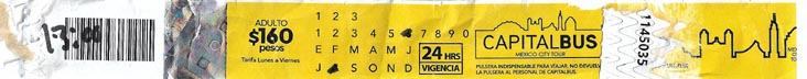 Wristband, Capital Bus Circuito Centro-Sur Tour, Mexico City/Ciudad de México, Mexico
