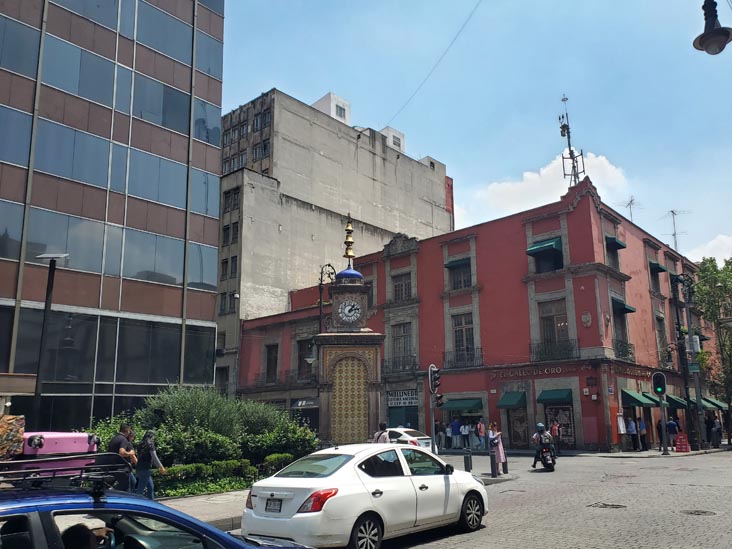 Reloj Otomano/Ottoman Clock, Calle de Venustiano Carranza and Simón Bolívar, Centro, Mexico City/Ciudad de México, Mexico, September 3, 2023
