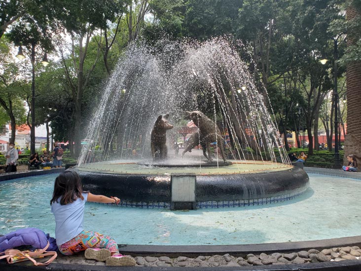 Fuente de los Coyotes, Jardín Centenario, Coyoacán, Mexico City/Ciudad de México, Mexico, August 19, 2021