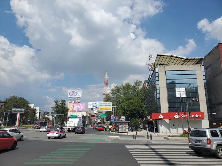 Looking Down Avenida Doctor Río de la Loza From Avenida Cuauhtémoc, Edge of Colonia Doctores, Mexico City/Ciudad de México, Mexico, August 9, 2021
