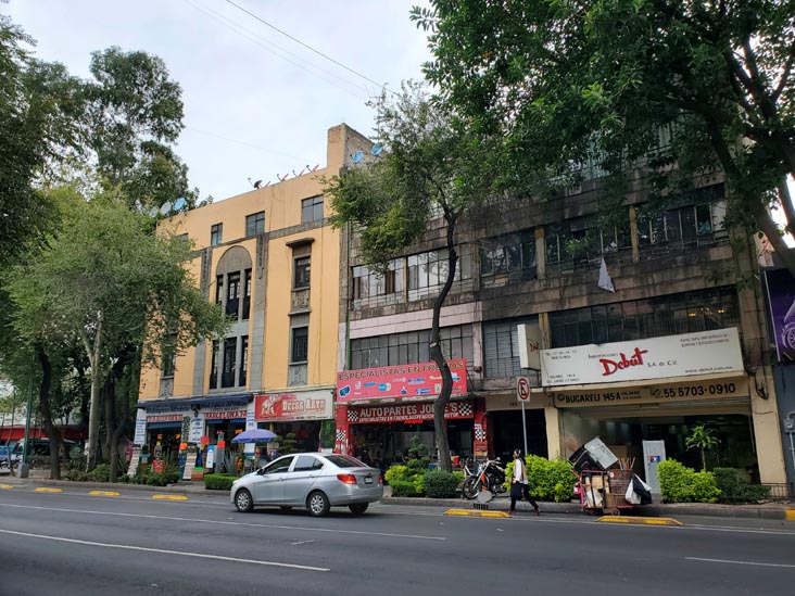 Avenida Bucareli at Calle Barcelona, Colonia Juárez, Mexico City/Ciudad de México, Mexico, August 27, 2021