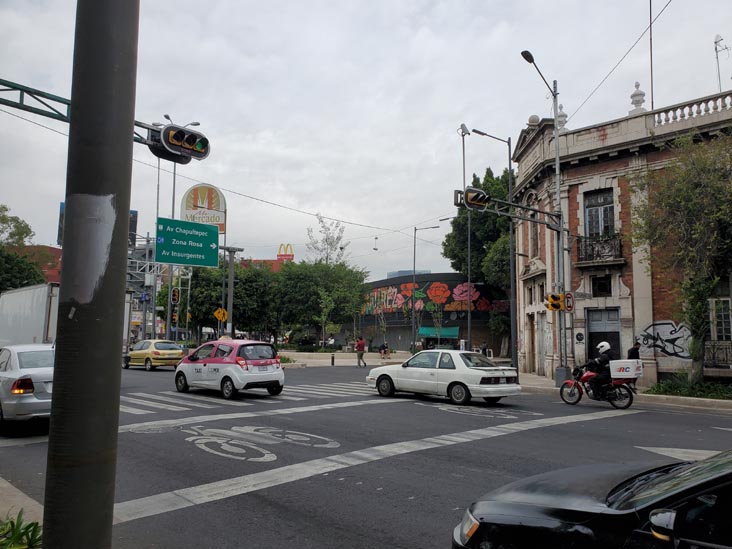 Avenida Bucareli at Avenida Cuauhtémoc, Colonia Juárez, Mexico City/Ciudad de México, Mexico, August 27, 2021