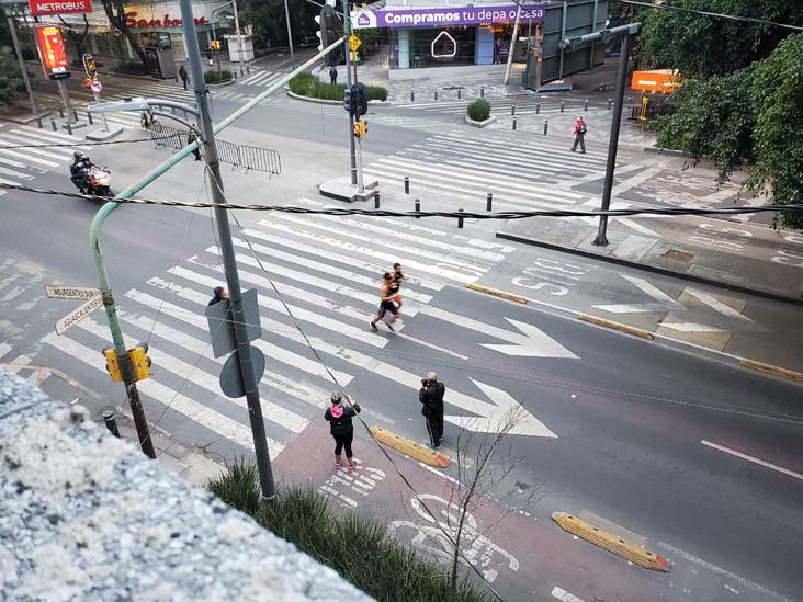 Mexico City Marathon, Maratón de la Ciudad de México, Avenida Insurgentes Sur at Calle Aguascalientes, Mexico City, Mexico, August 27, 2023