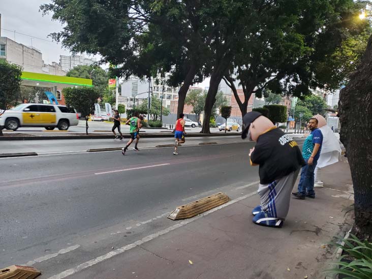 Mexico City Marathon, Maratón de la Ciudad de México, Avenida Insurgentes Sur at Calle Aguascalientes, Mexico City, Mexico, August 27, 2023