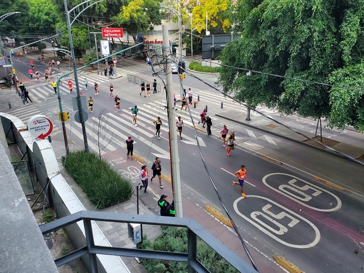 Mexico City Marathon, Maratón de la Ciudad de México, Avenida Insurgentes Sur at Calle Aguascalientes, Mexico City, Mexico, August 27, 2023