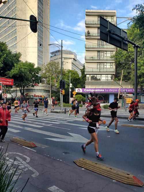 Mexico City Marathon, Maratón de la Ciudad de México, Avenida Insurgentes Sur at Calle Aguascalientes, Mexico City, Mexico, August 27, 2023