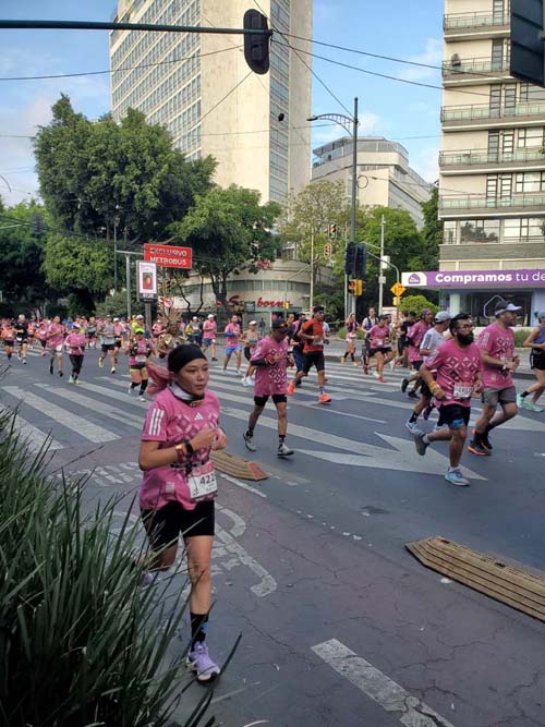 Mexico City Marathon, Maratón de la Ciudad de México, Avenida Insurgentes Sur at Calle Aguascalientes, Mexico City, Mexico, August 27, 2023