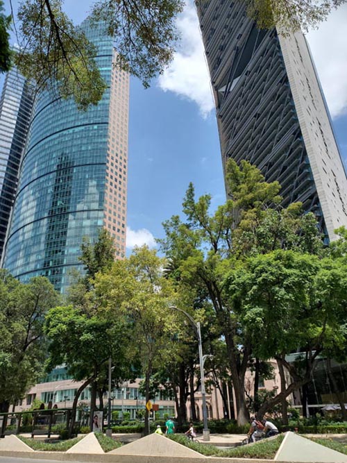 Torre Mayor and Torre Reforma, Paseo de la Reforma, Mexico City/Ciudad de México, Mexico, August 15, 2021