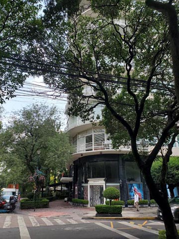View Across Avenida Emilio Castelar From Parque Lincoln, Polanco, Mexico City/Ciudad de México, Mexico, August 5, 2021