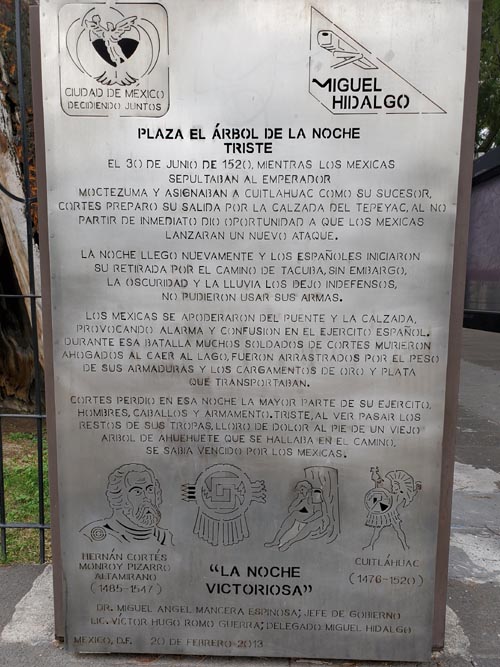 Plaza El Árbol de la Noche Triste/Plaza de la Noche Victoriosa, Calzada México-Tacuba, Popotla, Mexico City/Ciudad de México, Mexico, August 27, 2021