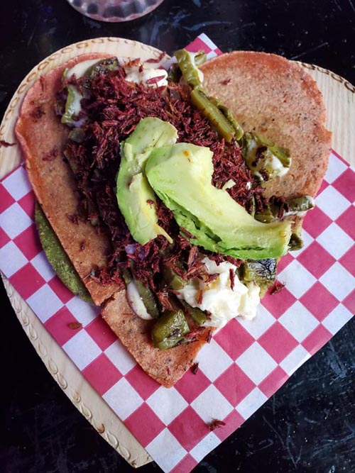 Taco Chapulines Con Queso Oaxaqueño, Doña Vero, Avenida Monterrey 313, Roma Sur, Mexico City/Ciudad de México, Mexico, August 8, 2021