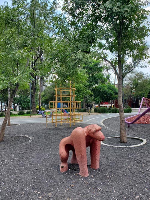 Jardín Pushkin, Colonia Roma, Mexico City/Ciudad de México, Mexico, August 9, 2021