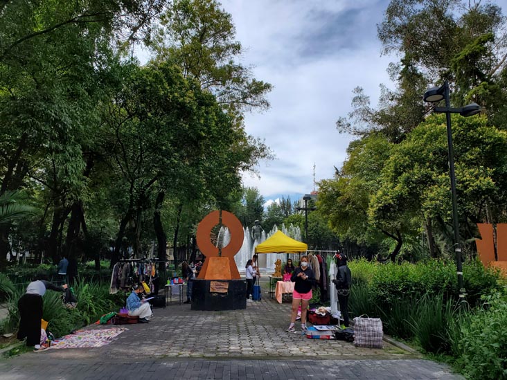 Plaza Rio de Janeiro, Colonia Roma, Mexico City/Ciudad de México, Mexico, August 22, 2021