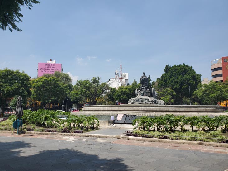Fuente de Cibeles, Plaza Villa de Madrid, Colonia Roma, Mexico City/Ciudad de México, Mexico, August 10, 2021