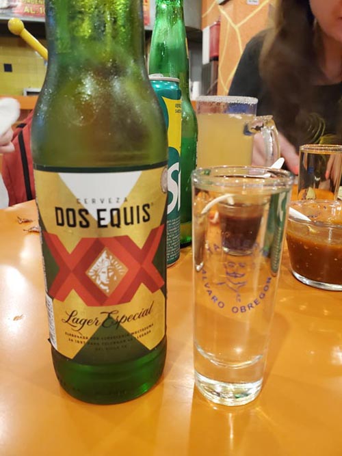 Dos Equis y Tequila, Taqueria Álvaro Obregón, Avenida Álvaro Obregón 90, Roma, Mexico City/Ciudad de México, Mexico, August 29, 2021