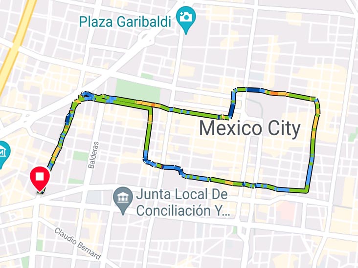 Running in Mexico City: Centro HistÃ³rico Pedestrian Streets (Avenida Francisco I. Madero, Talavera, Calle Regina, Calle Dolores)
