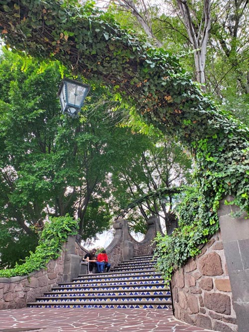 Stairs to Iglesia del Cerrito, Basílica de Santa María de Guadalupe, Colonia Villa de Guadalupe, Mexico City/Ciudad de México, Mexico, August 14, 2021