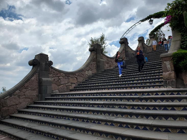 Stairs to Iglesia del Cerrito, Basílica de Santa María de Guadalupe, Colonia Villa de Guadalupe, Mexico City/Ciudad de México, Mexico, August 14, 2021