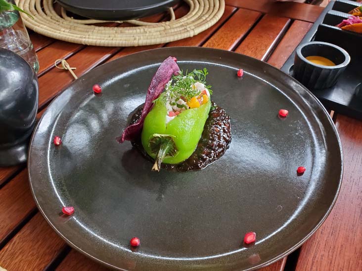 Chile de Agua Relleno de Ceviche de Pescado y Salsa de Maracuy&aacute;, Casa Oaxaca El Restaurante, Calle de la Constituci&oacute;n 104-A, Oaxaca, M&eacute;xico, August 23, 2023