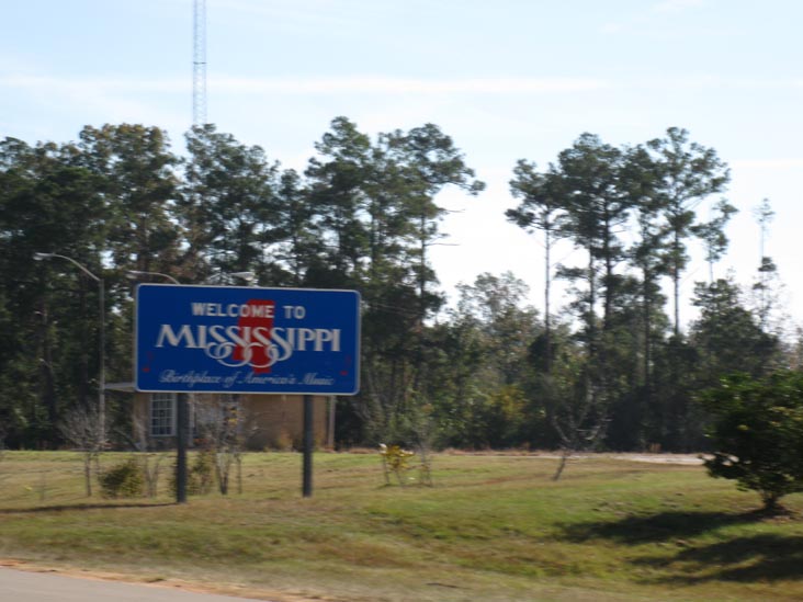 Welcome To Mississippi Sign Near Hancock County Welcome Center, I-10 and Highway 607, Pearlington, Mississippi