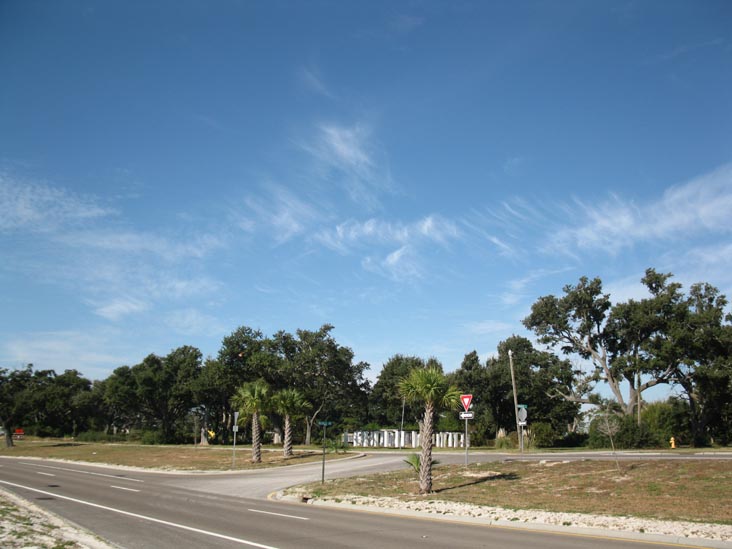 View Across Beach Boulevard Toward Magnolia Avenue From Beach, Pass Christian, Mississippi